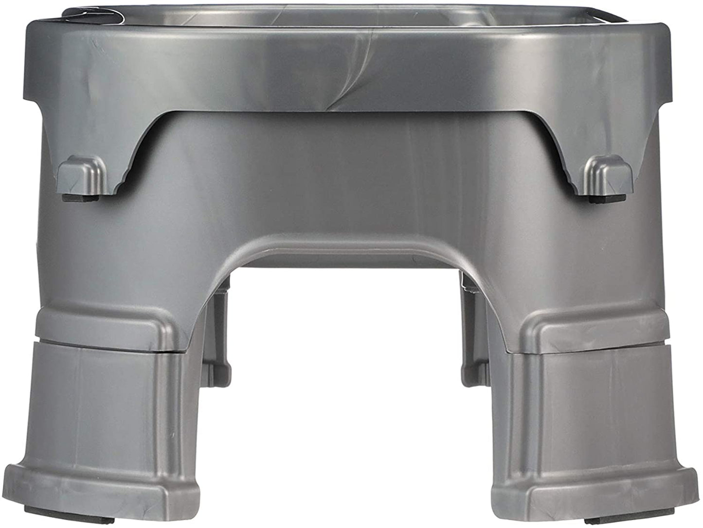 Raised Neater Slow Feeder - Elevated & Adjustable Feeding Height - Improves Digestion, Stops Obesity, and Slows down Eating, 6 Cups, Gunmetal