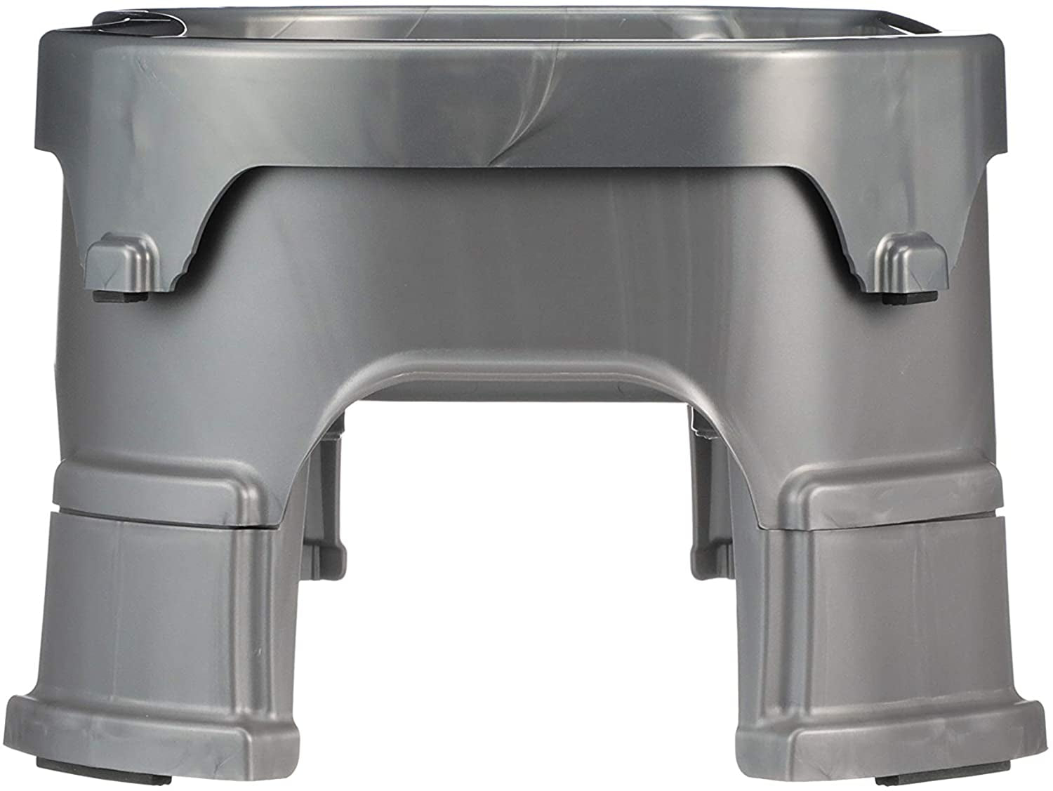 Raised Neater Slow Feeder - Elevated & Adjustable Feeding Height - Improves Digestion, Stops Obesity, and Slows down Eating, 6 Cups, Gunmetal