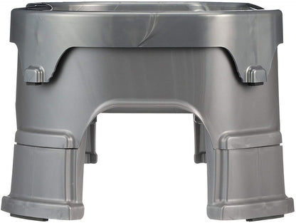 Raised Neater Slow Feeder - Elevated & Adjustable Feeding Height - Improves Digestion, Stops Obesity, and Slows down Eating, 6 Cups, Gunmetal